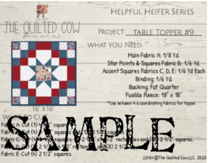 Helpful Heifer Table Topper #9