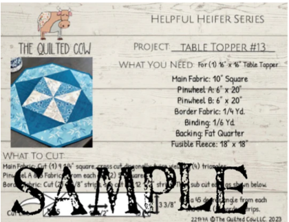 Helpful Heifer Table Topper #13