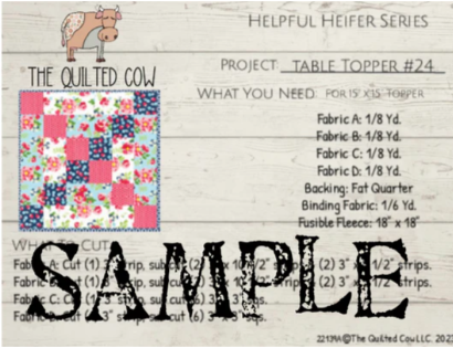 Helpful Heifer Table Topper #24