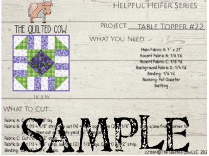Helpful Heifer Table Topper #22