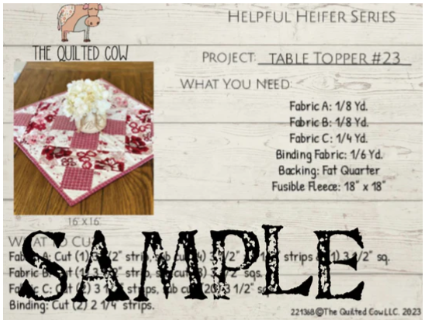 Helpful Heifer Table Topper #23