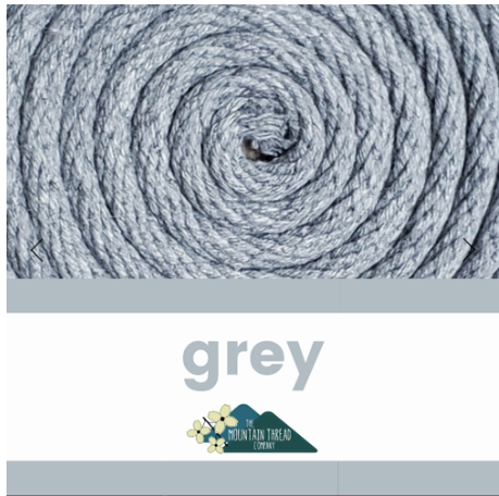The Mountain Tread Company - 3/16" Solid Braid Rope