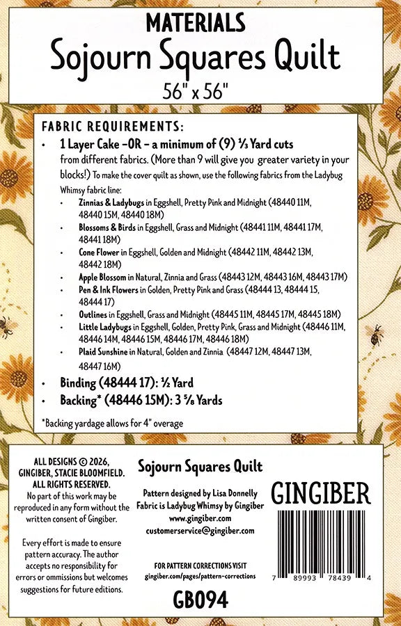 Gingiber's - Sojourn Squares Quilt