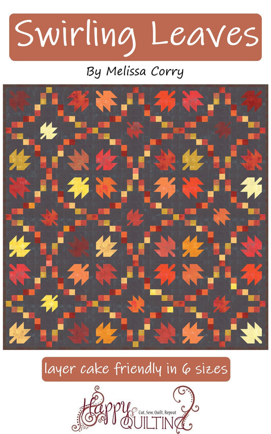 Swirling Leaves Quilt Pattern by Melissa Corry