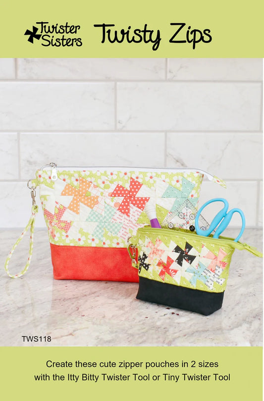 Twister Sisters - Twisty Zips Pouch Pattern TWS118