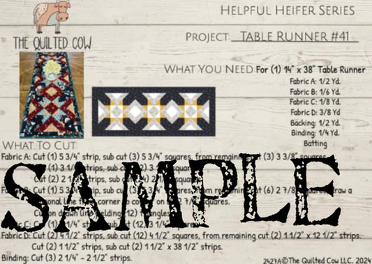 Helpful Heifer Table Runner #41