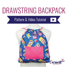 Crosscut Sewing Company - Drawstring Backpack Pattern