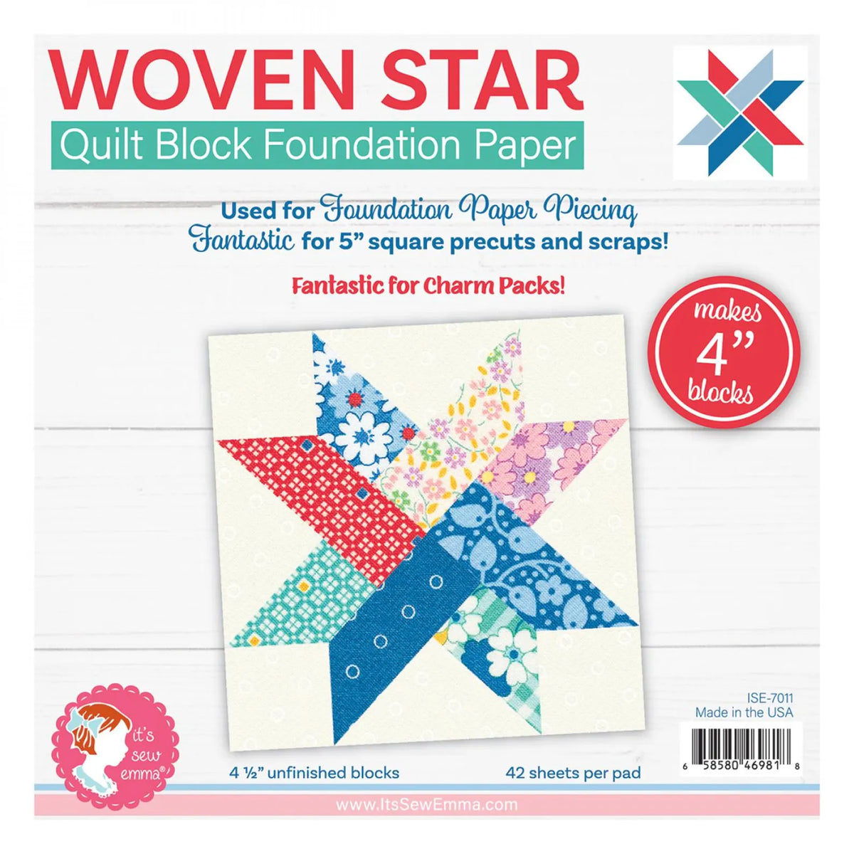 Its Sew Emma - Quilt Block Foundation Paper