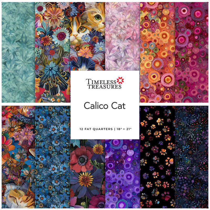 Timeless Treasures - Calico Cat Pre-Cuts