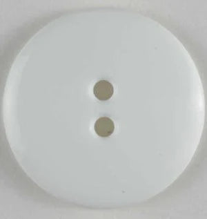 Dill Buttons - White 2-Hole Round 7/8"