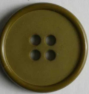 Dill Buttons - Green 4-Hole Round 1-1/8"