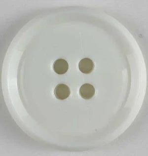 Dill Buttons - White 4-Hole Round 1-1/8"